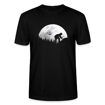 Mond Zimmermann Zimmerei - Stanley/Stella Unisex Bio-T-Shirt CRAFTER - Schwarz - Vorne - Alina (178cm) & Michal (187cm)