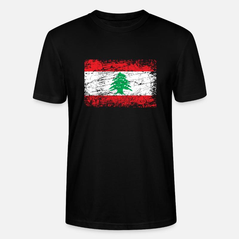Drapeau libanais drapeau drapeau - T-shirt bio CRAFTER Stanley Stella Unisexe - noir