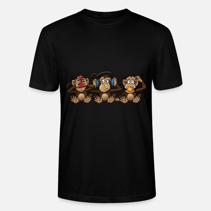 3 Wise Monkeys Designs - Stanley/Stella Unisex Bio-T-Shirt CRAFTER - Schwarz