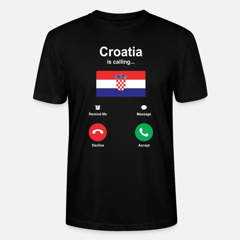 Kroatien - Stanley/Stella Unisex Bio-T-Shirt CRAFTER - Schwarz