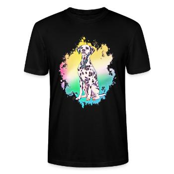dalmatien - T-shirt bio CRAFTER Stanley Stella Unisexe - noir - Devant - Alina (178cm) & Michal (187cm)