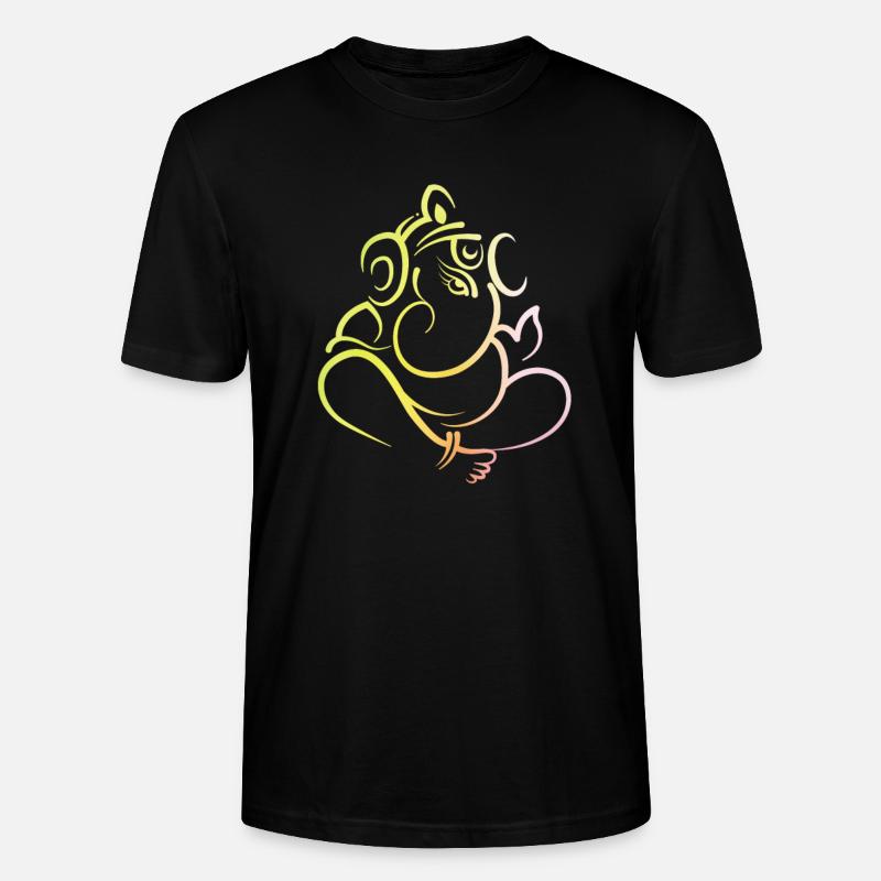 Dieu éléphant indien Ganesh - T-shirt bio CRAFTER Stanley Stella Unisexe - noir