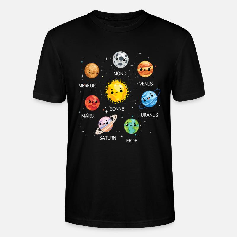 Solar system planets planet universe - Stanley/Stella CRAFTER Unisex Organic T-Shirt - black