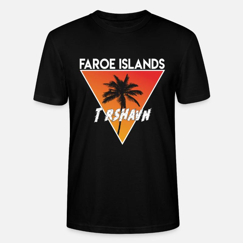 îles Féroé avec capitale - T-shirt bio CRAFTER Stanley Stella Unisexe - noir