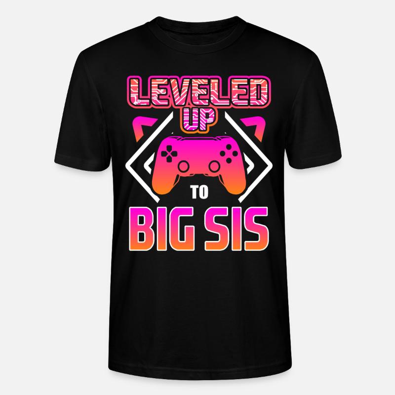 Ich werde große Schwester - Stanley/Stella Unisex Bio-T-Shirt CRAFTER - Schwarz