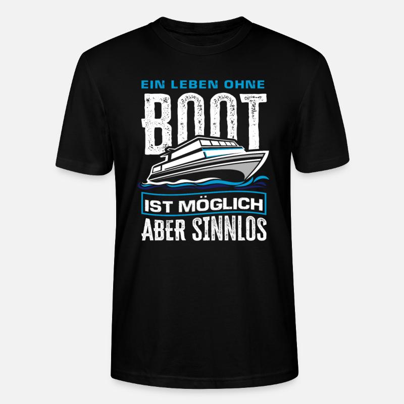 Boot Lustiger Boots Spruch Geschenk - Stanley/Stella Unisex Bio-T-Shirt CRAFTER - Schwarz