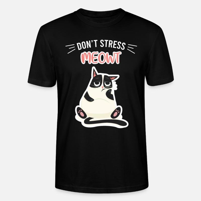 Ne stresse pas le chat - T-shirt bio CRAFTER Stanley Stella Unisexe - noir