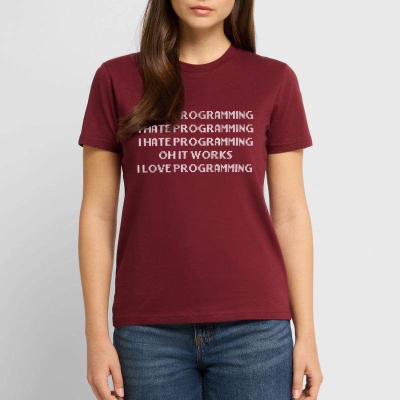 Je déteste programmeur programmeur de programmation T-shirt bio CRAFTER Stanley Stella Unisexe