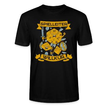 Spielleiter Willkür Pen and Paper Rollenspiel RPG - Stanley/Stella Unisex Bio-T-Shirt CRAFTER - Schwarz - Vorne - Alina (178cm) & Michal (187cm)