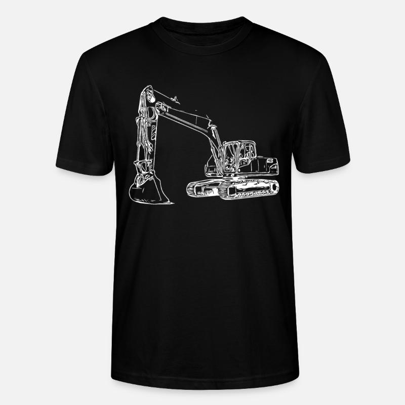 Bagger Baumaschine - Stanley/Stella Unisex Bio-T-Shirt CRAFTER - Schwarz