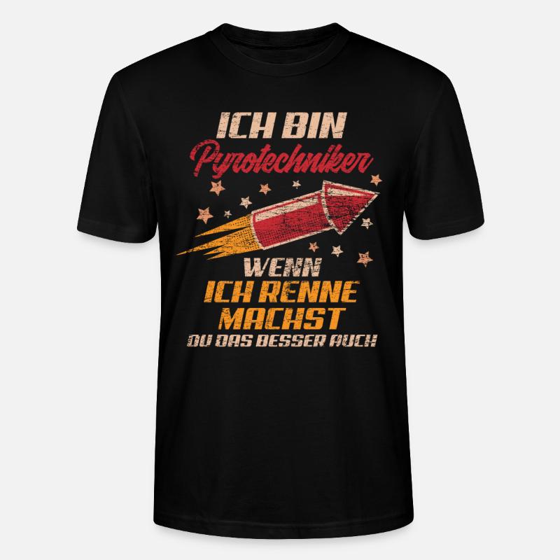 Pyrotechniker Rennen - Stanley/Stella Unisex Bio-T-Shirt CRAFTER - Schwarz