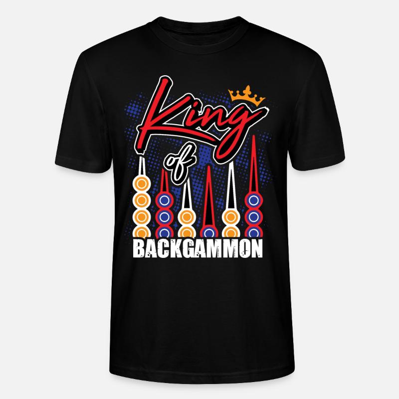 Backgammon Backgammon Spiel Backgammon King - Stanley/Stella Unisex Bio-T-Shirt CRAFTER - Schwarz