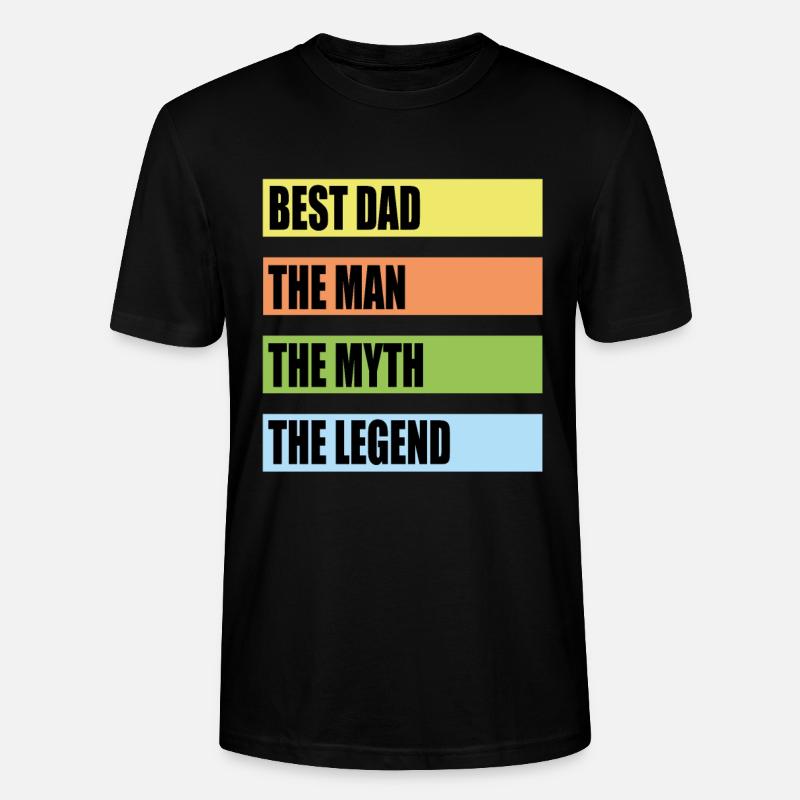 Bester Papa Sprüche - Stanley/Stella Unisex Bio-T-Shirt CRAFTER - Schwarz
