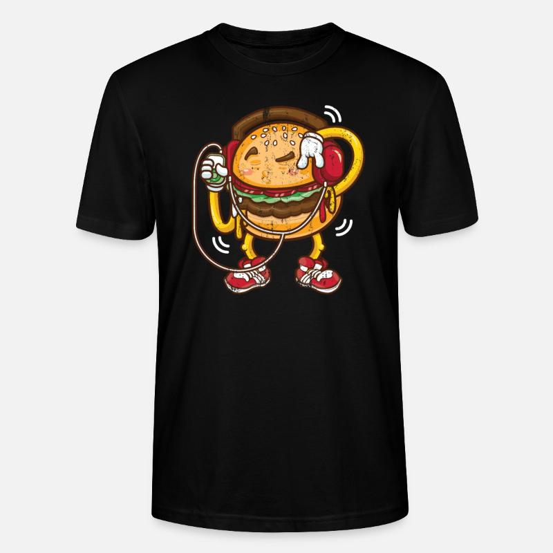 Burger Hamburger - Stanley/Stella Unisex Bio-T-Shirt CRAFTER - Schwarz