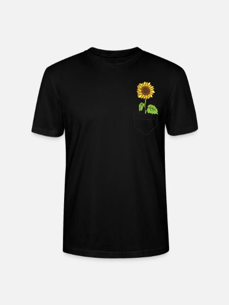 Sunflower In A Pocket - Stanley/Stella CRAFTER Unisex Organic T-Shirt - black