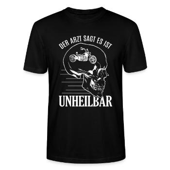 Arzt Sagt Unheilbar Trike Trikefahrer Motorrad - Stanley/Stella Unisex Bio-T-Shirt CRAFTER - Schwarz - Vorne - Alina (178cm) & Michal (187cm)