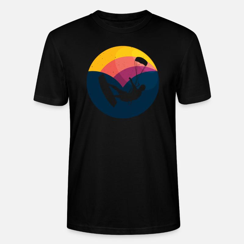 Kite Kiteboarding Kitesurfer Kiteboarding Gift - Stanley/Stella CRAFTER Unisex Organic T-Shirt - black