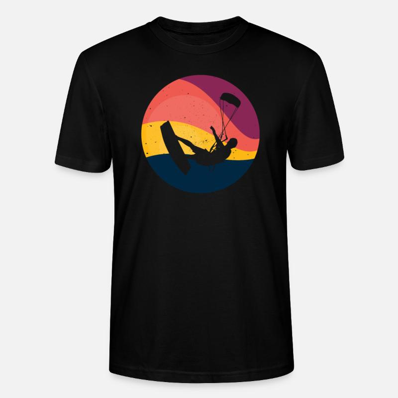 Kite Kiteboarding Kitesurfer Kiteboard Geschenk - Stanley/Stella Unisex Bio-T-Shirt CRAFTER - Schwarz