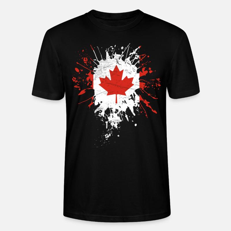 Drapeau du Canada - T-shirt bio CRAFTER Stanley Stella Unisexe - noir