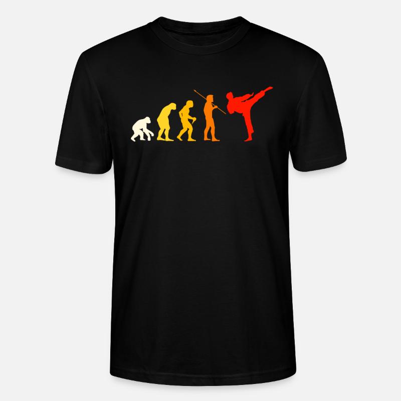 Karate Evolution T-Shirt Gift Judo - Stanley/Stella CRAFTER Unisex Organic T-Shirt - black