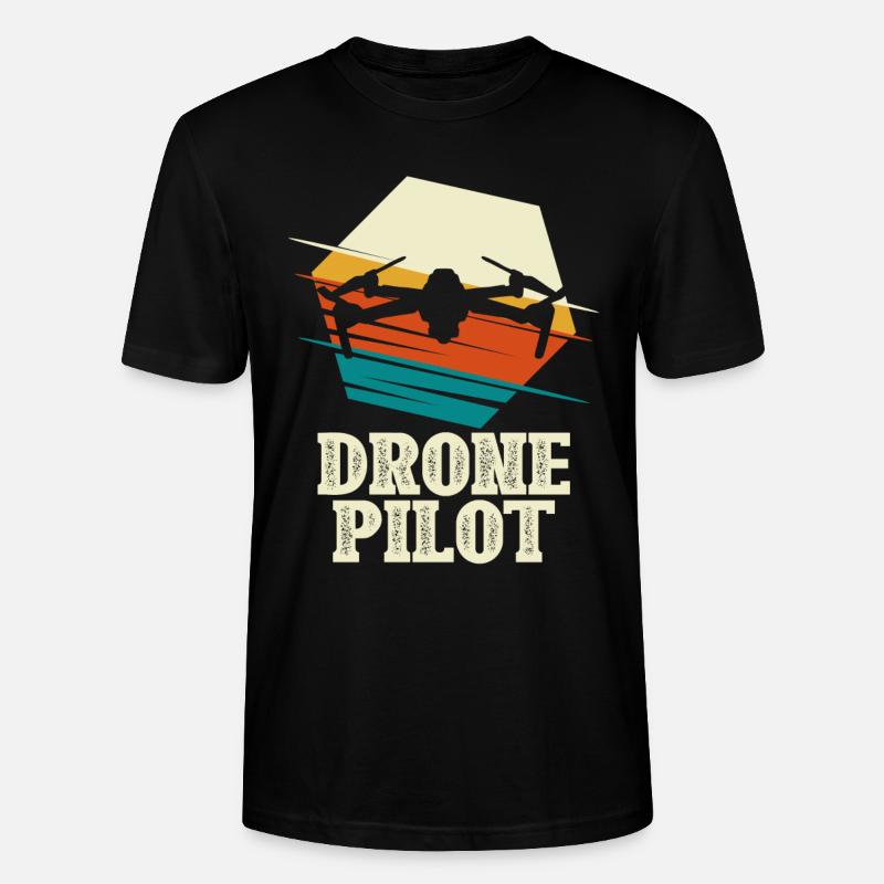 Drone Pilot - Quadcopter Multicopter - Stanley/Stella CRAFTER Unisex Organic T-Shirt - black