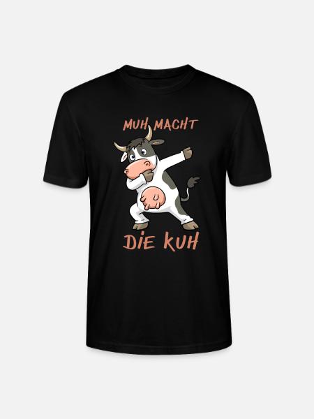 Lustige Dabbing Kuh Muh macht die Kuh Design - Maglietta unisex ecologica CRAFTER di Stanley/Stella - nero