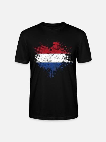 Netherlands Flag - Stanley/Stella CRAFTER Unisex Organic T-Shirt - black