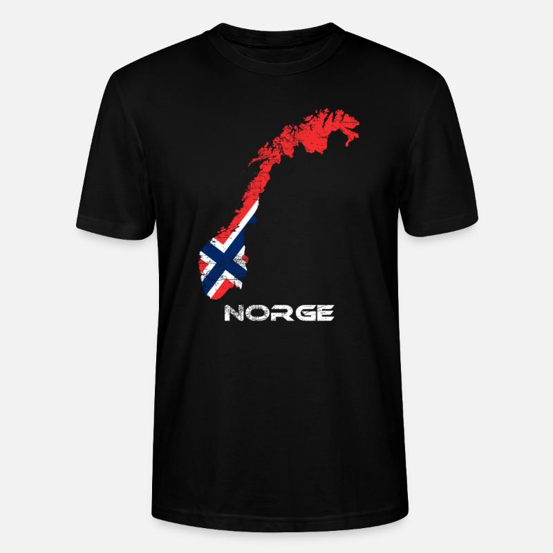 Norwegen - Stanley/Stella Unisex Bio-T-Shirt CRAFTER - Schwarz
