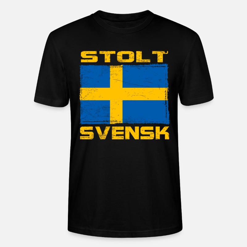 Stolzer Schwede - Stanley/Stella Unisex Bio-T-Shirt CRAFTER - Schwarz