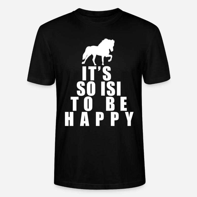 Island Pferd Isländer Isi Spruch - Stanley/Stella Unisex Bio-T-Shirt CRAFTER - Schwarz