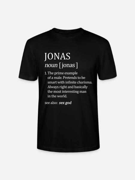Jonas Definition Vorname - Stanley/Stella Unisex Bio-T-Shirt CRAFTER - Schwarz