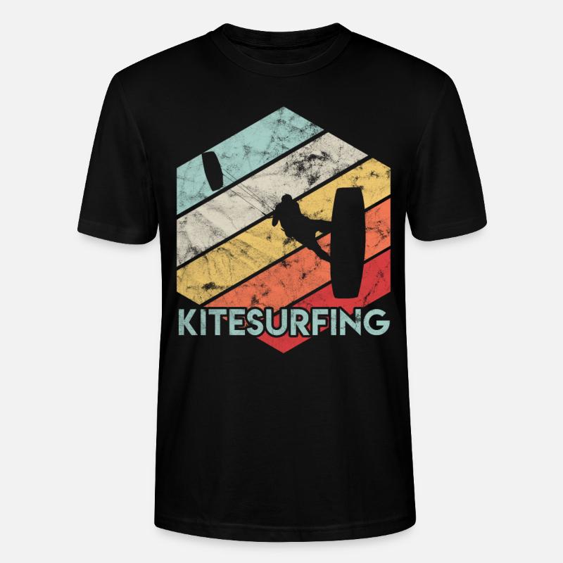 kite surf - T-shirt bio CRAFTER Stanley Stella Unisexe - noir