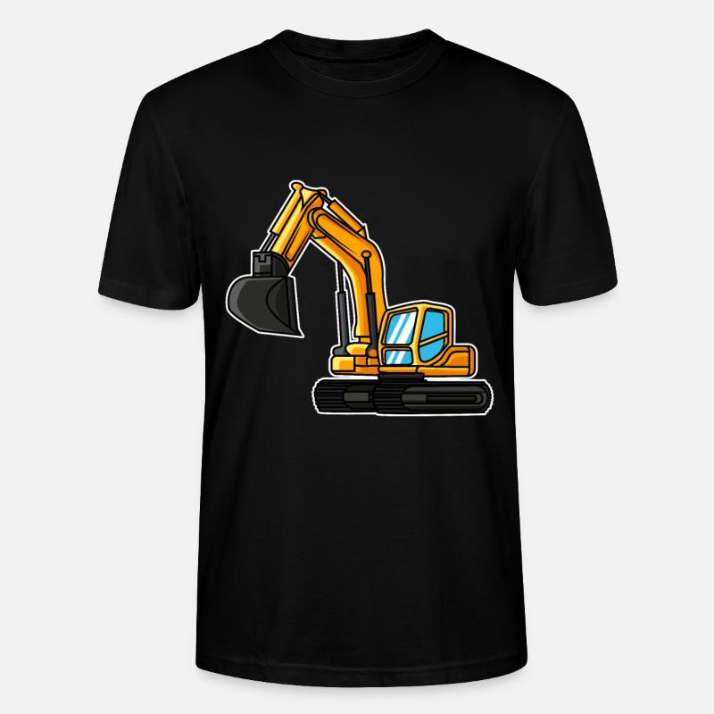 Bagger Geschenkidee Kind Baggerfahrer Baustelle - Stanley/Stella Unisex Bio-T-Shirt CRAFTER - Schwarz