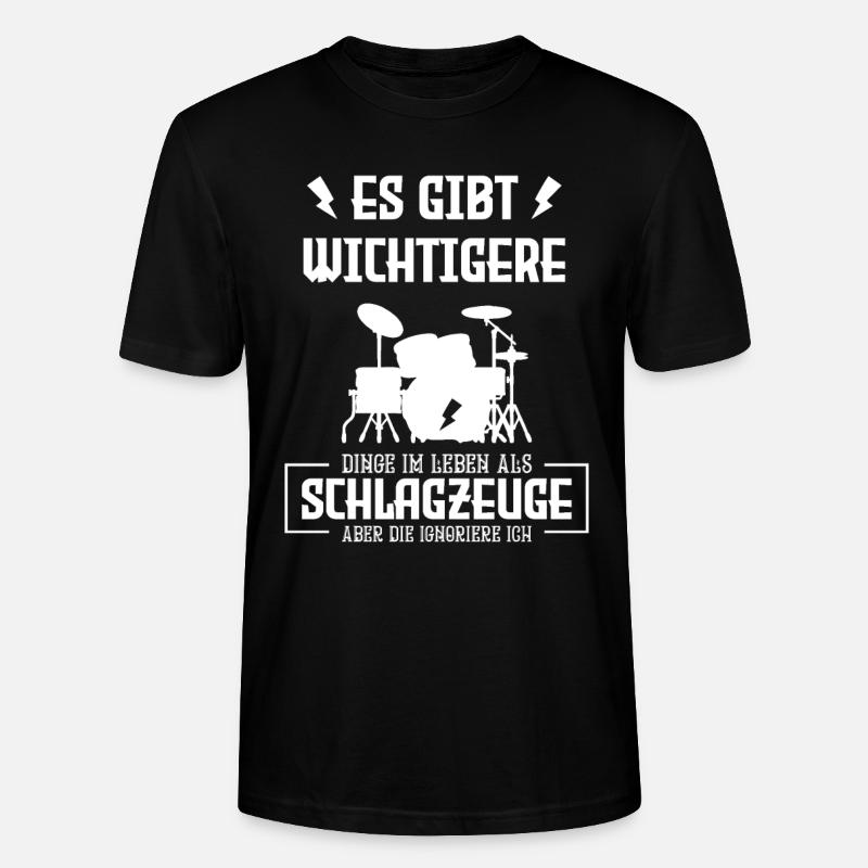 Schlagzeug Drummers Spruch - Stanley/Stella Unisex Bio-T-Shirt CRAFTER - Schwarz