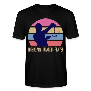 Triangel Spieler Schlagmusik Triangelist Ton Playe - Stanley/Stella Unisex Bio-T-Shirt CRAFTER - Schwarz - Vorne - Alina (178cm) & Michal (187cm)