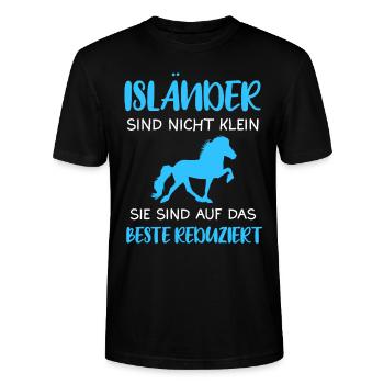 Islandpferd Isländer Pferde Geschenk - Stanley/Stella Unisex Bio-T-Shirt CRAFTER - Schwarz - Vorne - Alina (178cm) & Michal (187cm)