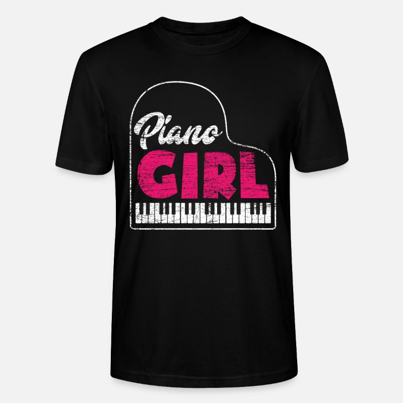 Piano Mädchen - Stanley/Stella Unisex Bio-T-Shirt CRAFTER - Schwarz