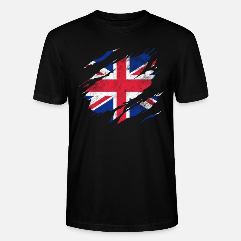 British flag - Stanley/Stella CRAFTER Unisex Organic T-Shirt - black