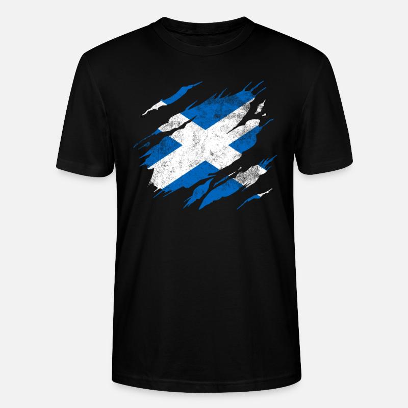 Drapeau Ecosse - T-shirt bio CRAFTER Stanley Stella Unisexe - noir