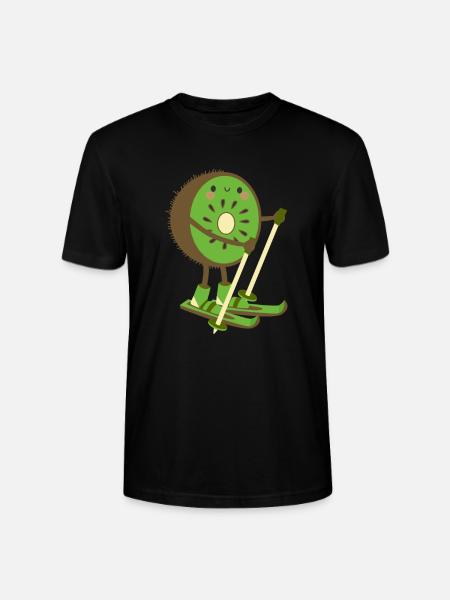 Skiwi Kiwi Ski Skiër Fruit Fruit Winter - Stanley/Stella Uniseks bio-T-shirt CRAFTER - zwart