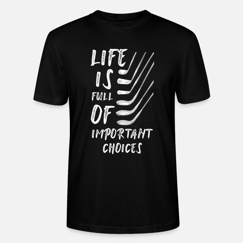 Cadeau de golf - T-shirt bio CRAFTER Stanley Stella Unisexe - noir