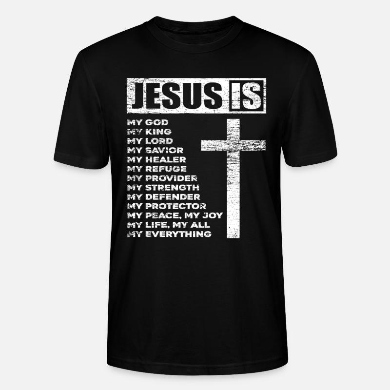 Jesus Gott - Stanley/Stella Unisex Bio-T-Shirt CRAFTER - Schwarz