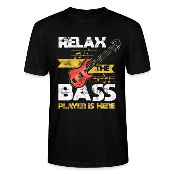 Bassiste bassiste bassiste EADG - T-shirt bio CRAFTER Stanley Stella Unisexe - noir - Devant - Alina (178cm) & Michal (187cm)