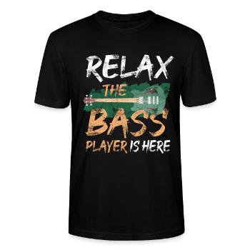 Bassiste bassiste bassiste EADG - T-shirt bio CRAFTER Stanley Stella Unisexe - noir - Devant - Alina (178cm) & Michal (187cm)