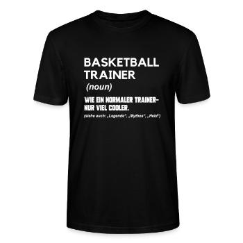 Basketball Trainer Basketballer Coach Definition - Stanley/Stella Unisex Bio-T-Shirt CRAFTER - Schwarz - Vorne - Alina (178cm) & Michal (187cm)