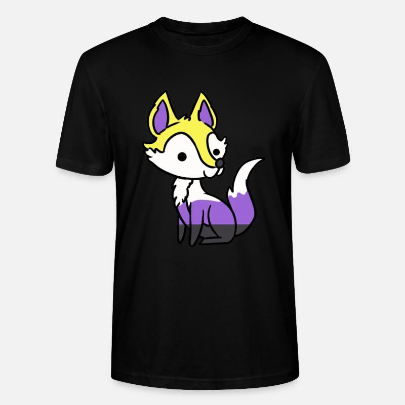 Nonbinärer Fuchs Nonbinary Pride - Stanley/Stella Unisex Bio-T-Shirt CRAFTER - Schwarz