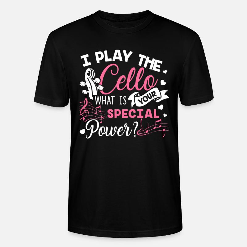 Violoncelle Je joue du violoncelle - T-shirt bio CRAFTER Stanley Stella Unisexe - noir