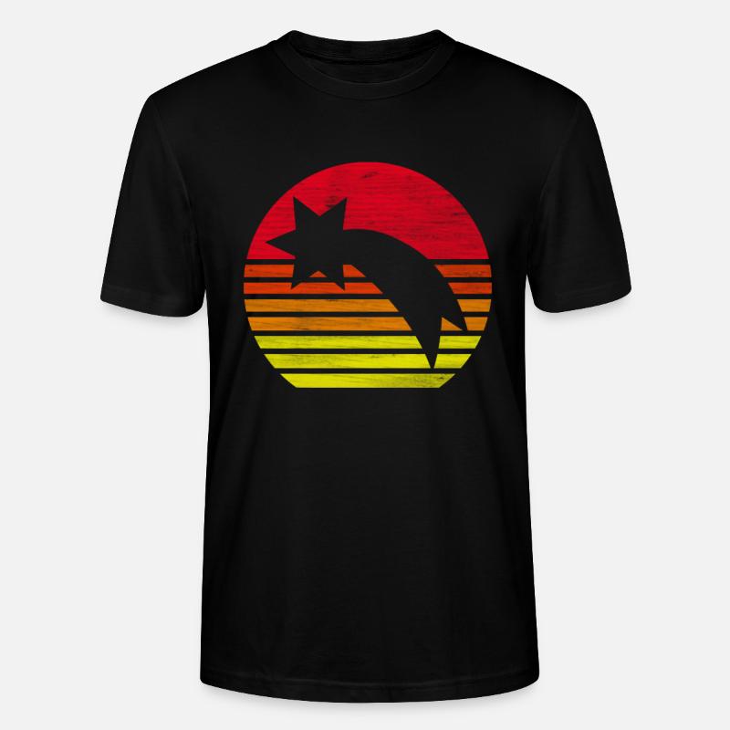 Retro Sternschnuppe Silhouette Geschenk - Stanley/Stella Unisex Bio-T-Shirt CRAFTER - Schwarz