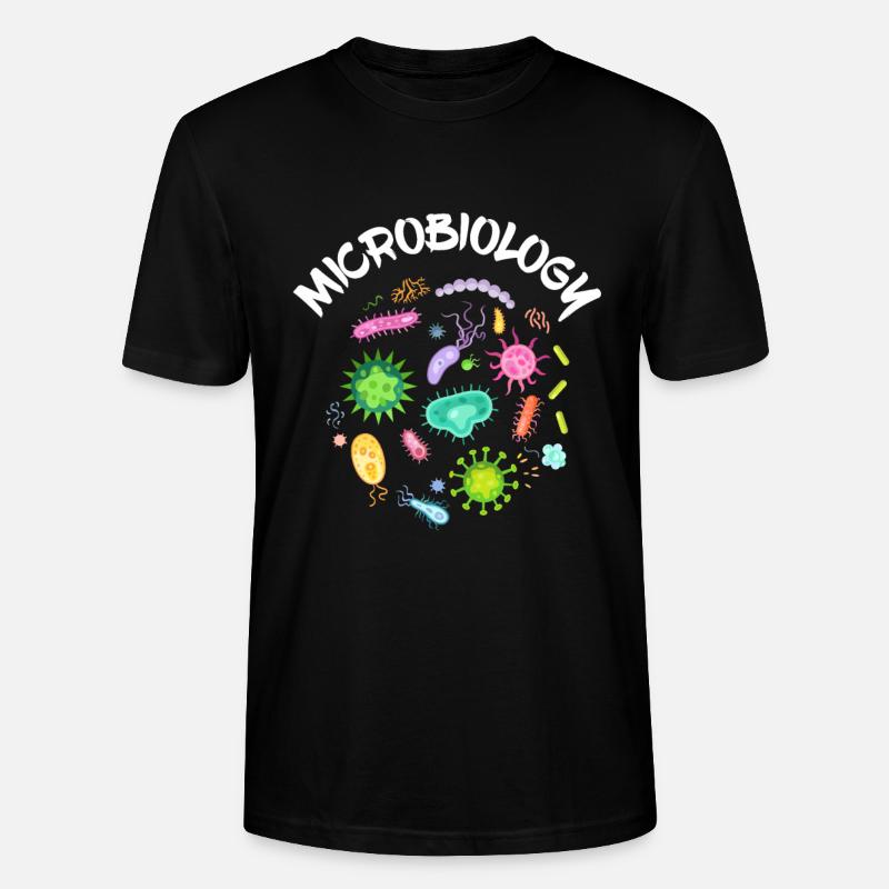 Microscope de bactéries microbiologie scientifique - T-shirt bio CRAFTER Stanley Stella Unisexe - noir