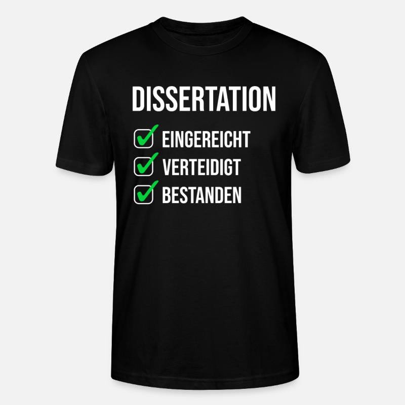 PhD Dissertation Promotion Gift - Stanley/Stella CRAFTER Unisex Organic T-Shirt - black
